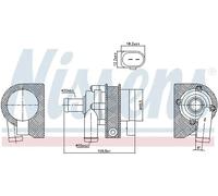 Bomba de agua eléctrico 831063 NISSENS para VW PASSAT CC B6