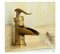 Bomba de agua Estilo Estilo de latón antiguo Mango único para el baño Mastadora de lavabo del grifo montada en la cubierta del buzo, grifo del fregadero de la cocina