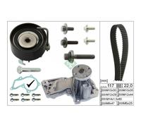 INA 530 0495 30 Bomba de agua + kit de correa de distribución 27 mm Compatible con FORD Fiesta Mk6 Hatchback CB1, CCN, JA8, JR8 MONDEO IV Turnier BA7 FOCUS III Turnier C-Max II DXA/CB7, DXA/CEU, VOLVO