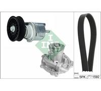 Bomba de agua + kit de correa trapezoidal 529 0161 31 INA para AUDI VW