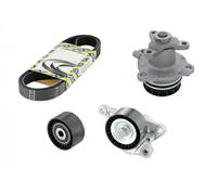 SNR Bomba de agua + kit de correa poli V para OPEL: Movano, Vivaro & RENAULT: Master, Laguna, Trafic, Espace, Vel Satis (Ref: KAP855.180)
