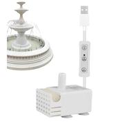 Bomba de agua Mini USB - 150L/H 5V 3W ultra silencioso ABS bomba sumergible, 1.6x1.5in | Silent Booster para mascota fuente jardín roca acuario hidroponía 50 cm elevación 110G Peso EK31469