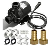 Bomba de agua sin escobillas DC 12 V, bomba sumergible mini con eje de cerámica, bomba de circulación para acuario, 800 L/H, altura de extracción de 5 m, para estanque, fuente, piscina