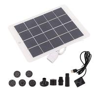 Bomba de agua solar de 3W 5V, fuente solar para exteriores, fuente de CC para estanques y bebederos de pájaros, jardín.