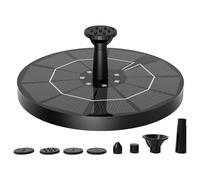 Bomba de agua solar, Fuente solar para baño de pájaros | 3w llevó la bomba de agua accionada solar del baño del pájaro de la luz colorida - Decoración de cascada de jardín para estanque, exterior, pec