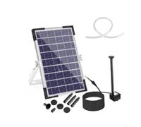 Bomba de agua solar para estanque de 5 W, 9 V, fuente solar de 500 l/hora con tubo de 1 metro, función de jardín, piscina para pájaros, kit de decoración al aire libre