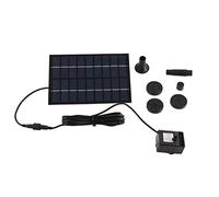 Bomba de agua solar para fuente y estanque, kit riego jardín 9V 165L / h negro - Ahorro energético, sin cables ni baterías, ideal para acuarios y exteriores