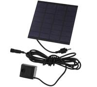 Bomba de Agua Solar Sumergible 1w 7v Negra 3 Ventosas | Circulación 180 L/h, Altura Máxima 70cm, 3 Boquillas Incluidas, para Estanques y Fuentes