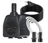 Bomba de Agua Sumergible 10W 600L/H, Cable Súper Largo de 3m, Protección contra Sobrecalentamiento, Ultra Silenciosa para Acuarios, Estanques, Pecera, Jardín, Hidroponía y Fuentes (Negro)