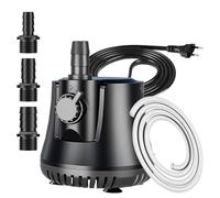 Bomba de Agua Sumergible 25W 1500L/H Bomba de Acuario con Interruptor Ajustable + Cable de 1.5 Metros + 3 Boquillas, Motor Fuente de Agua Ultra Silencioso Para Acuarios, Jardines, Fuentes, Estanques