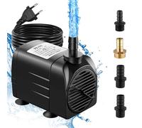 Bomba de Agua Sumergible 45W 3200L/H, Bomba Sumergible para Acuario, Estanque, Fuente e Hidroponía, Funcionamiento Silencioso, 4 Boquillas, Cable de 1,8 m