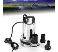 Bomba de agua sumergible de 160 W, 12 V, 6000 L/H, alta presión de suministro, riego de cría de jardín, piscicultura, bomba de acero inoxidable, profundidad de inmersión de 0,5 m hasta 8 m