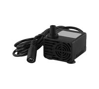 Bomba de agua sumergible de 5 W, 12 V, 500 L/H para estanque fuente de acuario, microbomba de energía solar con diseño anfibio, construcción de plástico de ingeniería, cable de 1,5 m, color negro