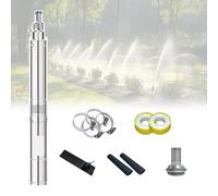 Bomba de agua sumergible for pozo profundo, flujo de 5 GPM, cabezal de 137 pies, anillo de elevación doble, malla de filtración de alta densidad, operación de bajo ruido for el hogar, riego