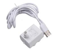 Bomba de agua sumergible USB de 5 V 200 L/H para pecera de acuario, para mini bomba de estanque ultra silenciosa con motor CC 1 W, plástico ABS, color blanco