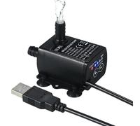 bomba de agua usb | sumergible 300l/h - pc, con filtro pequeña bomba eléctrica para acuario, fuente o estanque. Diseño impermeable ip68 ideal para sótano, jardín, patio y camping.