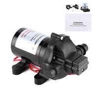 Bomba de agua Xtevu, bomba de bomba de diafragma compatible con RV marino para botes, 12V 3.0gpm 45 PSI Conjunto de bomba de autocuración