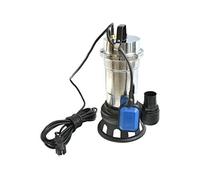 Bomba de Aguas Sucias Residuales Sumergible con Trituradora y Flotador, Corpo in Nichel - Bomba de Inmersión WQD 10-8-0,55-550W, 17 000L/h, Altura de Impulsiòn máx. 8m, Plata, Negro, Azul