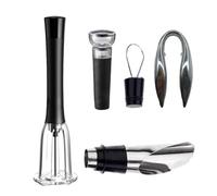 BOMBA DE AIR BOMBLE DE CORCHA, APRIBA DE BOTOR BOTA DE PRESIÓN DE AIR | Abridor de botella de vino reutilizable con cortador de aluminio, vertador de aireador, tapón de vacío - Saces de servicio efici