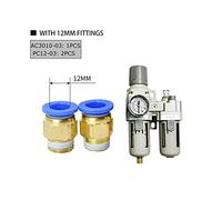 Bomba de aire Compresor Regulador de filtro de aceite Transposición de agua neumática Separador de agua Presión Manual de drenaje manual(AC3010-03 PC12-03,Fiber Filter)