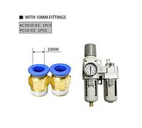 Bomba de aire Compresor Regulador de filtro de aceite Transposición de agua neumática Separador de agua Presión Manual de drenaje manual(AC3010-03 PC10-03,Copper Filter)