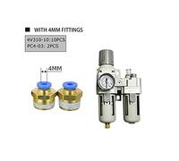 Bomba de aire Compresor Regulador de filtro de aceite Transposición de agua neumática Separador de agua Presión Manual de drenaje manual(AC3010-03 PC4-03,Fiber Filter)