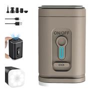 Bomba de aire de camping recargable, bomba de aire portátil ultra mini con batería de 1200 mAh, recargable por USB, para inflar y desinflar para flotadores de piscina, colchón de aire, anillo de