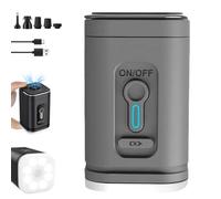 Bomba de aire de camping recargable, bomba de aire portátil ultra mini con batería de 1200 mAh, recargable por USB, para inflar y desinflar para flotadores de piscina, colchón de aire, anillo de