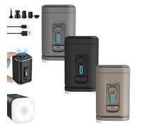 Bomba de aire de camping recargable, bomba de aire portátil ultra mini con batería de 1200 mAh, recargable por USB, para inflar y desinflar para flotadores de piscina, colchón de aire, anillo de