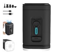 Bomba de aire de camping recargable, bomba de aire portátil ultra mini con batería de 1200 mAh, recargable por USB, para inflar y desinflar para flotadores de piscina, colchón de aire, anillo de