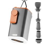Bomba De Aire De Viaje Portátil Recargable por USB con 5 Boquillas | Bomba Infladora De Viaje para de Natación, Flotadores Piscina, Colchón de Aire, Patio y Sitio Camping