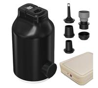 Bomba de aire digital, herramienta inflable portátil, mini bomba de 2.05 x 3.74 pulgadas con cinco boquillas, soplador eléctrico recargable, dispositivo compacto con diseño moderno, inflador de viaje