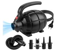 Bomba de aire eléctrica, 600 W, bomba de aire eléctrica, colchón de aire con 4 boquillas, bomba eléctrica para inflar, desinflar, colchón de aire, bomba para colchón, piscina inflable