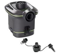 Bomba de Aire Eléctrica a Pilas Portátil 420 L/min para Colchón Hinchable y Piscina, Hinchador Eléctrico para Inflar y Desinflar, con 3 Boquillas Universales, Uso Interior y Exterior