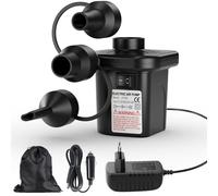 Bomba de Aire eléctrica, Bomba de Aire para colchón de Aire con 3 boquillas, 240 V CA/12 V CC, inflado y desinflado, Bomba eléctrica para Camping al Aire Libre, Camas de Aire, Barcos, Cojines