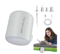 Bomba de aire eléctrica, bomba eléctrica para inflables - Inflador de piscina recargable con luz | 2200 mAh Bomba de soplado eléctrica instrucción de inflación portátil para acampar Travel Home Patio