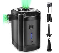 Bomba de aire eléctrica con batería, 5200 mAh, recargable, 2 en 1, inflado y desinflado, batería con USB, 3 boquillas de aire para colchón inflable, sofá, piscina, bote inflable