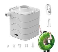 Bomba de aire eléctrica - Herramienta desinfladora con 6 boquillas - Bomba de aire de viaje - para acampar al aire libre, cojines, barcos, anillo de natación, sofá, flotadores de piscina
