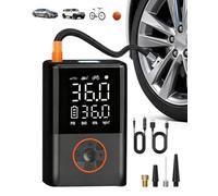 Bomba de aire eléctrica inalámbrica, 150 psi, 16000 mAh, batería portátil, bomba de bicicleta con todas las válvulas, luz LED, para bicicleta, bicicleta eléctrica, coche, moto, pelotas, color negro