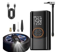 Bomba de aire eléctrica inalámbrica, inflador inalámbrico inteligente, compresor de aire multimodo con luces LED, bomba de neumáticos portátil para exteriores, deportes, viajes, camping e inflado