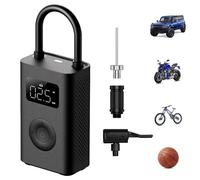 HDeye Mijia Compresor de Aire Portátil 2, 0.2-10.3 bar 3-150 Psi, Bomba Eléctrica Portátil con Batería 2000 mAh, Carga USB-C, Negro