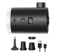 Bomba de aire eléctrica para bomba de colchón inflable eléctrica - Pantalla LED inalámbrica Bomba de aire portátil con 4 boquillas - Accesorios compactos para la piscina de viaje a casa al aire libre