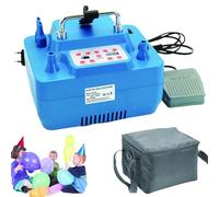 Bomba De Aire Eléctrica para Globos - Inflador De Globos De Doble Agujero 800W con Función Memoria, Tiempo & Cantidad Ajustables, con Bolsa De Transporte, Ideal para Fiestas, Bodas & Eventos