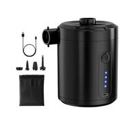 Bomba de aire eléctrica portátil - 150 PSI inalámbrico inflador/deflador para colchón, kayak, flotador y equipo de camping inflación rápida con 4 boquillas, recargable por USB