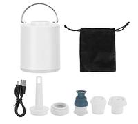 Bomba de Aire Eléctrica Portátil, Luz Camping, Bomba para Colchón Inflable, Luz LED Regulable, 10 Horas de Uso - Diseño Compacto, Carga USB Rápida, Ideal para Actividades al Aire