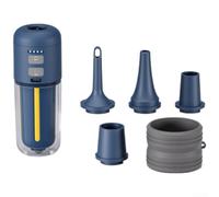 Bomba de aire eléctrica recargable con iluminación de 4 modos, inflador de alta velocidad de 430 l y presión de 4.0 kpa para flotadores de piscina, colchones de aire, equipo de camping, soplador
