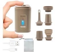 Bomba de Aire Eléctricas con 5 Boquillas, Mini Bomba de Aire 2 en 1 Inflar y Desinflar Rápido, Bomba de Viaje Portátil con Batería Recargable e Iluminación LED, Pequeña Deflactor Inflador Electrico