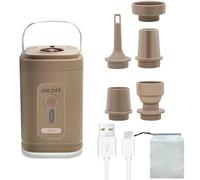 Bomba de Aire Eléctricas Portátil, Mini Bomba de Aire Inflar y Desinflar Rápido, 2 en 1 Bomba de Viaje con 5 Boquillas para Cama de Aire y Bolsas de Vacío, Pequeña Deflactor Inflador Electrico