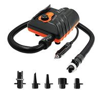 Bomba de aire inflación eléctrica 16PSI con 6 boquillas para SUP hinchable barco colchón tienda campaña se detiene automáticamente cuando alcanza la presión seleccionada conector 12V manguera 0 61m ca