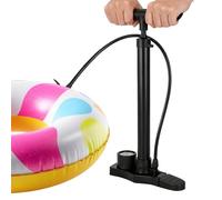 Bomba de aire manual, herramienta de adaptador de inflado de monitoreo, bomba de neumáticos de mano de 12 pulgadas con manómetro, accesorio deportivo de material con agarre ergonómico, utilidad